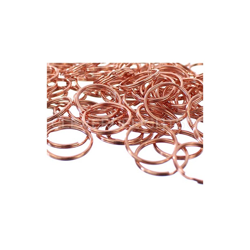 CleverDelights Key Rings - Rose Gold Color - Strong Split