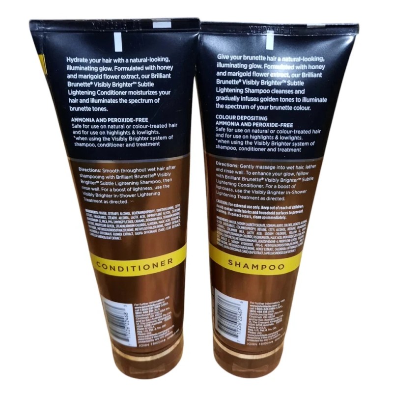 John Frieda Brilliant Brunette Shampoo & Conditioner Subtle Lightening 8.3