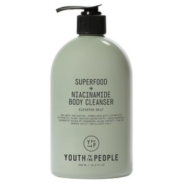 Youth To The People Superfood + Niacinamide Body Cleanser with Kale + Green Tea - Nourishing Body Wash for Soft + Smooth Skin - Replenish Moisture Barrier - Aromatic Fragrance - Vegan (16.4 fl oz)