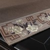 LAVSHOME Traditional Feature Coffee Table Cover Rectangle with Embroidered Flowers.Coffee