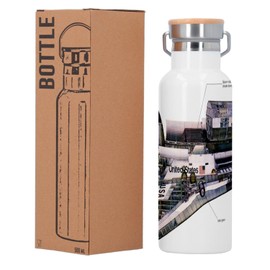 Edelstahlflasche Thermosflasche - United States Astronave Zeichnung Shuttle Moon Space - 500 ml (17 Unzen)