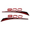 Tankpad Motorcycle Sticker Decal Compatible with Kawasaki Z900 Red Silver
