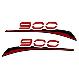 Tankpad Motorcycle Sticker Decal Compatible with Kawasaki Z900 Red Silver X550174VA