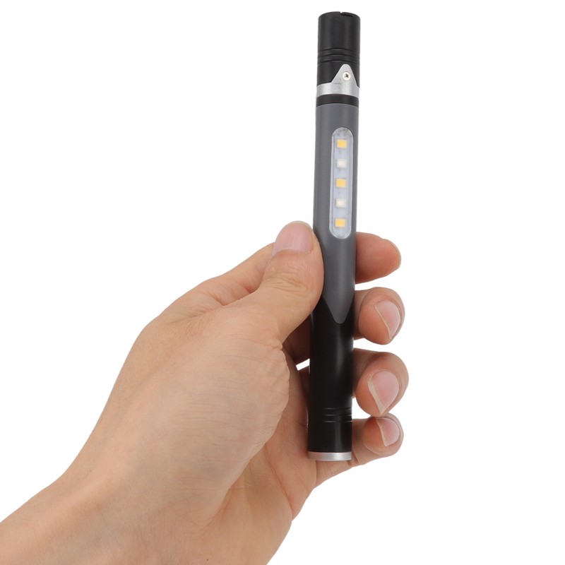 Pen Flashlight USB Charge 3 Light Sources LED Chip Clip
