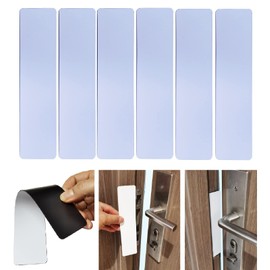 6 Pack Magnetic Lockdown Strips for Iron Door Frames High-Density Magnet Security Devices for School and Office Effective and Easy Solution for Emergency Lockdowns (White)