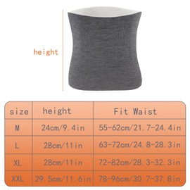 MilyaDE Winter Imitation Cashmere Velvet Kidney Warmer Back Warmer Hip Warmer Women Men Seniors Waist Warmer Abdominal Protection Stomach Care Elastic Waist Support, A-Grey