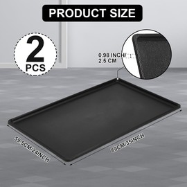 Datanly 2 Pcs Auto Drip Tray Oil Drip Pan for Under Car Plastic Oil Tray Keep Garage Show Room Driveway Floor Safe and Clean from Fluid Drippings (35 x 24 Inch)