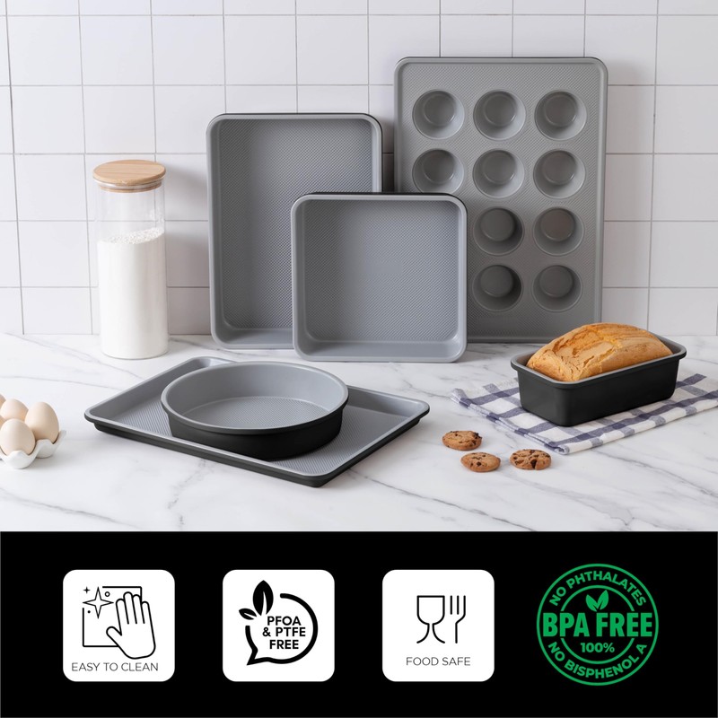 Country Kitchen Nonstick Stackable Bakeware Set - Durable, Easy Release