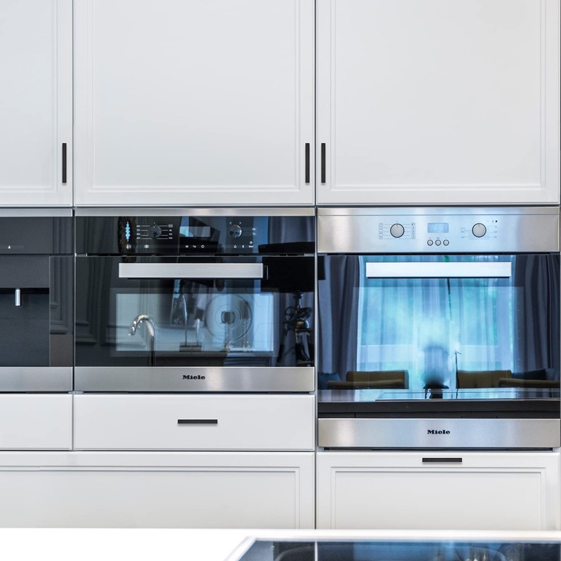 Ravinte 3 Pack Black Cabinet Pulls 3-3/4 Inch Square Cabinet