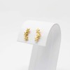 Aretes de Triple Estrella en Chapa de Oro de 22K