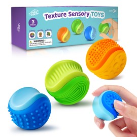 Fidget Toys Sensory Ball for Kids: 3 Pack Double Sided Textured Sensory Toys for Autism Kids Calming - Fidget Stress Toys for Students Anxiety Relief - Classroom Prizes for Boys Girls 3+