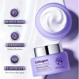 Bioaqua Crema Facial De Colágeno Recombinante Antiarrugas Todo Tipo De Piel Díanoche                                                                  