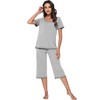 WiWi Viscose from Bamboo Pajamas Set for Women Short Sleeve