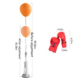 Boxing Reaction Training Ball, Independent Speed Ball, Adjustable Punching Ball with Suction Cup Base, Suitable for Personal or Family Parent-Child Training Sports, etc