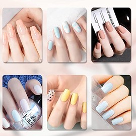 NAILMASHA Smalti Semipermanenti per Unghie in Gel UV LED, 30 Pcs Kit, Popolare Nudo, 27 Colori Vibranti con Base, Top e Mat Coat, 8ml