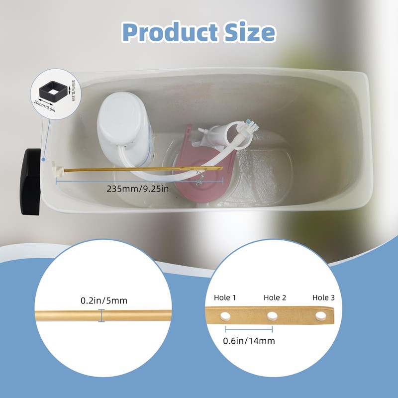 Hibbent 2 Pack Toilet Handle Replacement Compatible with TOTOTHU004-CP Trip