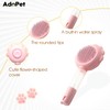 Adopet Pet Grooming Brush – Cat Paw Design Self-Cleaning Slicker