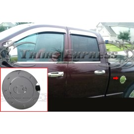 Trims Express fit:2002-2008 Dodge Ram 1500/03-09 2500 Chrome Fuel Door Gas Cap Cover