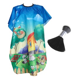TOVINANNA Children's Barber Cloth Salon Barber Cape Hair Sweep Brush Kid Robe Barber Neck Duster Hairdressing Gown Shampoo Cape Haircut Cape Hair Washing Cape Pedicure Sponge Scrubber Fabric