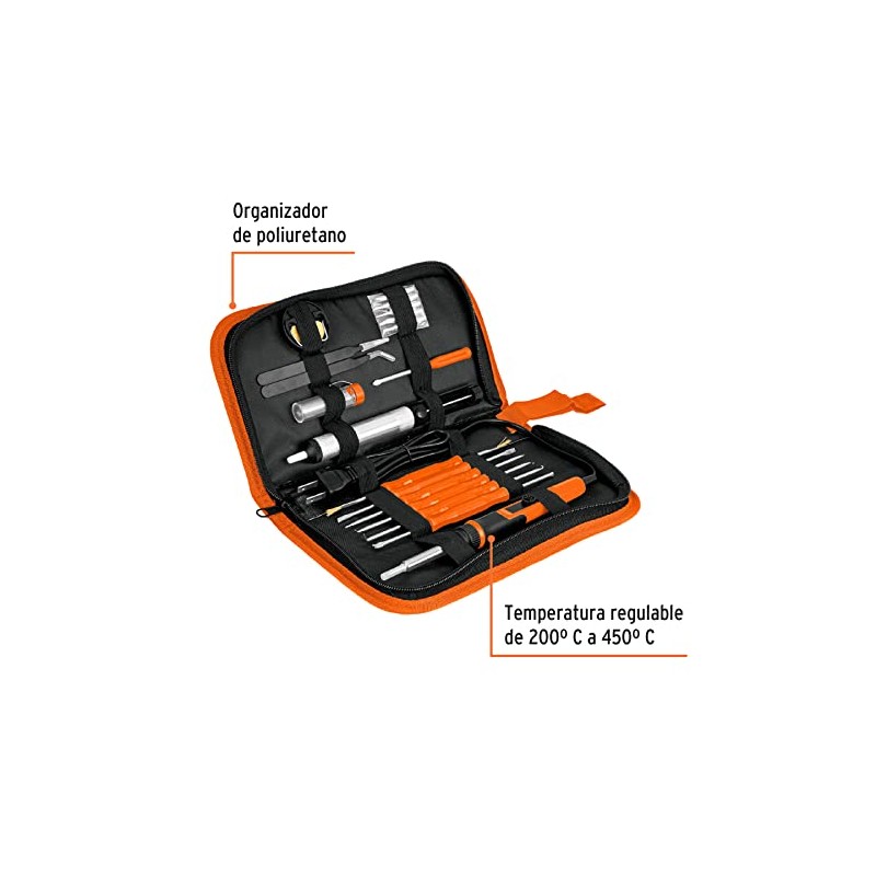 Truper CAU-25ERK, Kit soldadura electrónica con cautín de 25 W