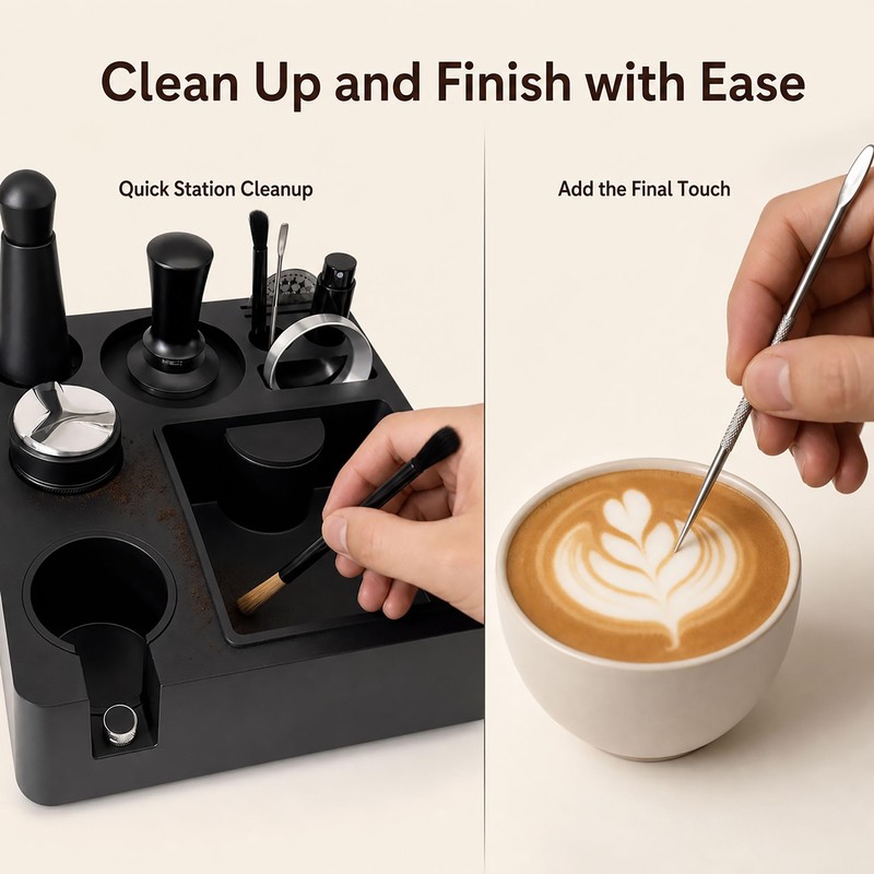 54mm Espresso Accessories Kit, 9-Piece Set with Knock Box &