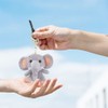 TOYANDONA Car Key Holder Plush Elephant Keychain Stuffed Animal: Small