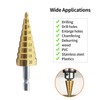 FUZVOL 3 PCS HSS Step Drill Bits,Drill Bit Set,High Speed