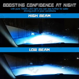 AQJ For Suzuki SX4 2007-2013 4x Combo 9007&H11 LED Headlight Fog Light White Bulbs