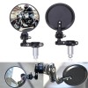 KEEPDSGN 2x 7/8" Round Motorcycle Handle Bar End Mirrors For