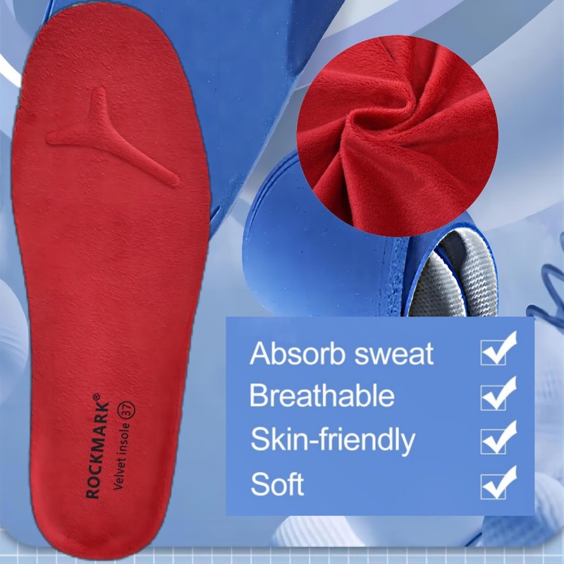 Wide Width Plush Fuzzy Insoles with Heel Lift & Shock