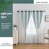Anytime Home Curtains Blackout and Sheer Layered Solid Window Curtain