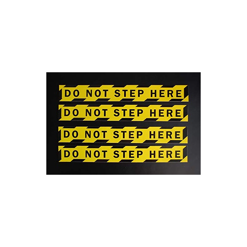 Do Not Step Here Safety Stickers Vinyl Decals (4 Pack!!)