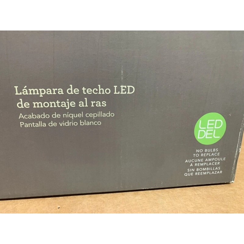 allen + roth 1-Light 12.5-in Bronze LED Flush Mount Light