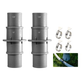 Pool Hose Connector, Fit Both 1.25’ and 1.5’ Pool Hoses, Pool Hose Adapter for Filter Pump, 4PCS Steel Clamps Included, Practical Pool Accessories, 2PCS