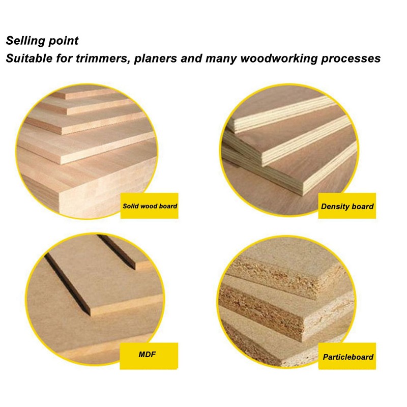 2Pcs Tongue and Groove Cutter 3 Teeth 1/4inch Shank T