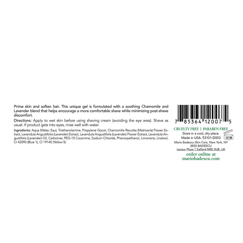 Mario Badescu Pre-Shave Conditioner - Soothing, Botanical-infused Pre Shave Gel