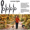 Correa de Paseo Triple y Extensible para Perros – Sistema