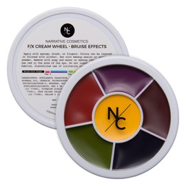 Narrative Cosmetics 6 Colores de Maquillaje en Crema Efectos Especiales con Esponjas de Espuma - Pinturas FX para Maquilladores Profesionales - Carnavales, Televisión