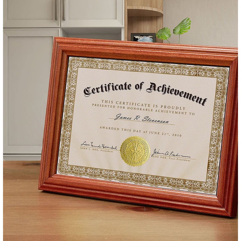 Embossed Gold Foil Certificate Seals, Seal of Excellence, 1.75", 100