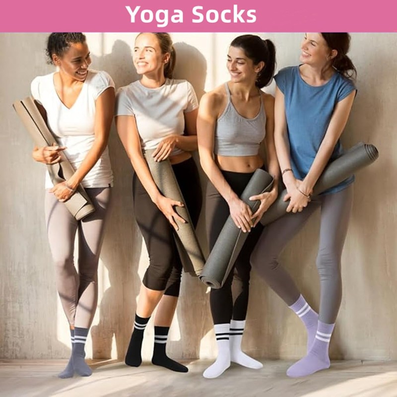 3pairs Women Yoga socks, Pilates socks,anti-slip particles with cushioning effect,silent