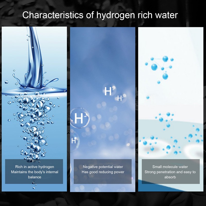 Hydrogen Water Bottle 3000PPB 280ML Portable Hydrogen Water Generator with