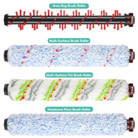 Replacement Parts for Bissell CrossWave 1785 2306 2551 Series Wet Dry Vacuum Cleaner, Replacements 1 Set Pet & Multi Surface & Wood Floor & Area Rug Brush Rolls and 2 Pack 1866 Filters &1 Brush