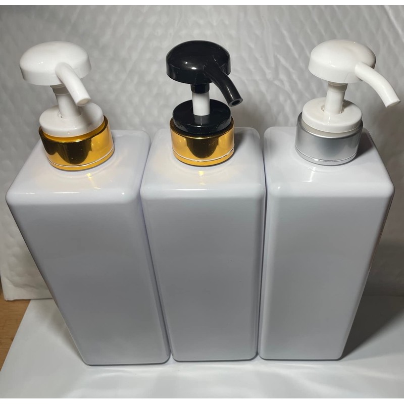 Empty Plastic Pump Bottles Square Shampoo Bottle Conditioner Soap Lotion