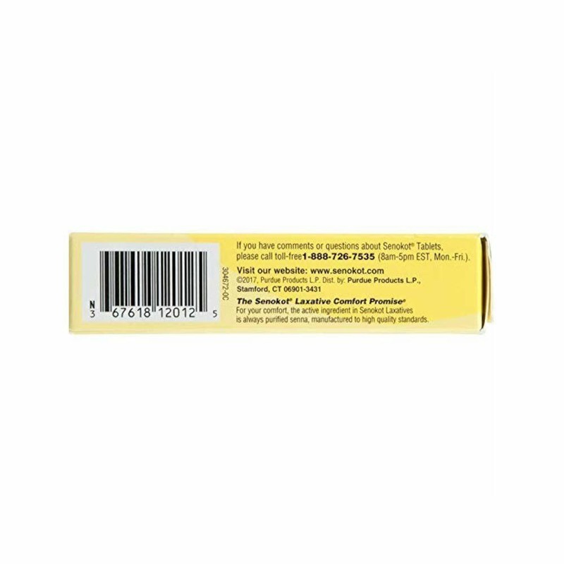 Senokot Extra Strength Standardized Senna Concentrate Tablets 17.2 mg 12