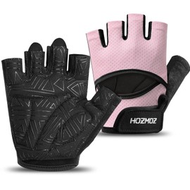 HOZMOZ Breathable Weightlifting Gloves for Men and Women, Padded Gym Gloves with Full Palm Protection and Superior Grip, Shock Absorbing Workout Gloves