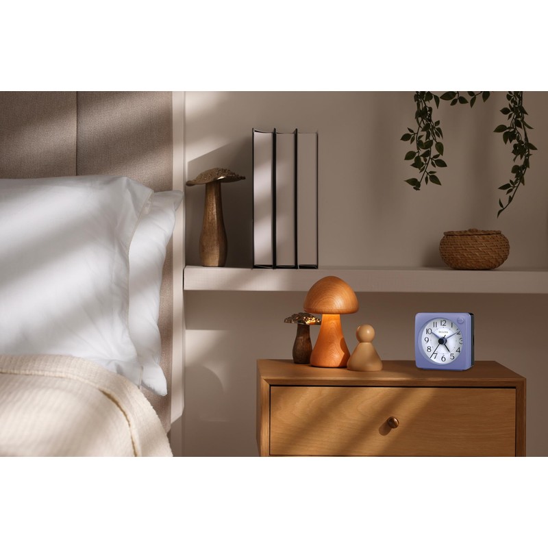 Bulova Violet Travel Alarm Clock B1876 | Compact Design with