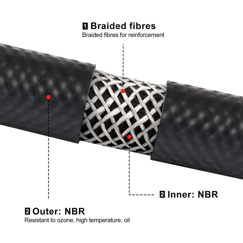 EVIL ENERGY 3/8 Fuel Hose Line Push Lock NBR Rubber