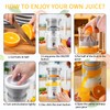 Electric Citrus Juicer, Rechargeable Juicer Machine with USB Cable and