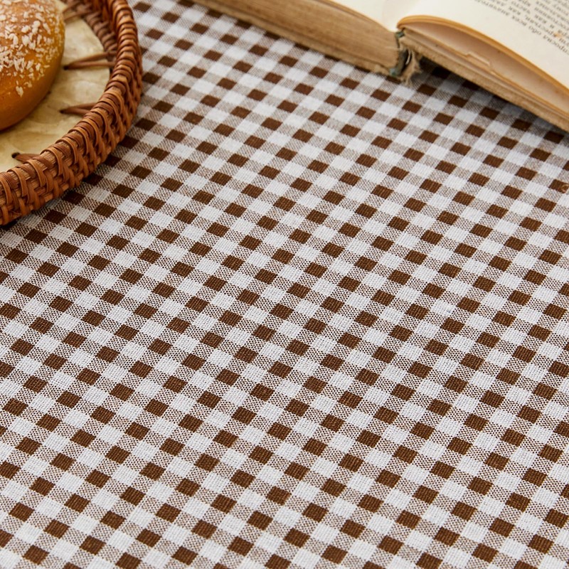 Fantastshop Checkered Tablecloth Rectangle - Cotton Linen Fabric Plaid Buffalo