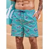 ERECT PEAK Men's Trendy Board Shorts New Cozy Trunk Print